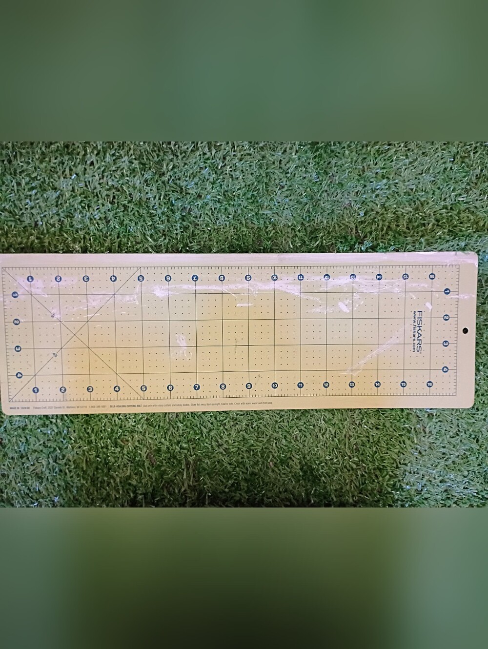 Fiskars Yellow Self-Healing Cutting Mat with Grid
